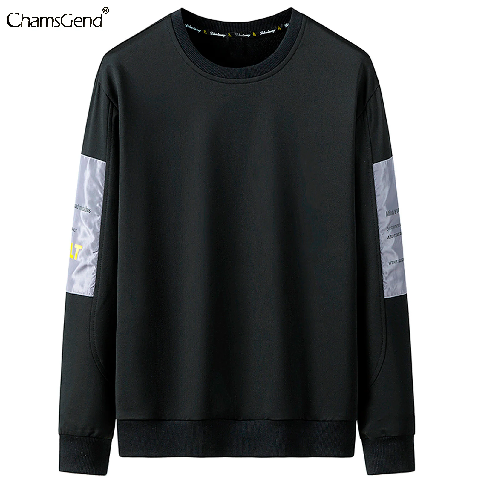 

Мужская повседневная однотонная Толстовка с длинным рукавом и круглым вырезом