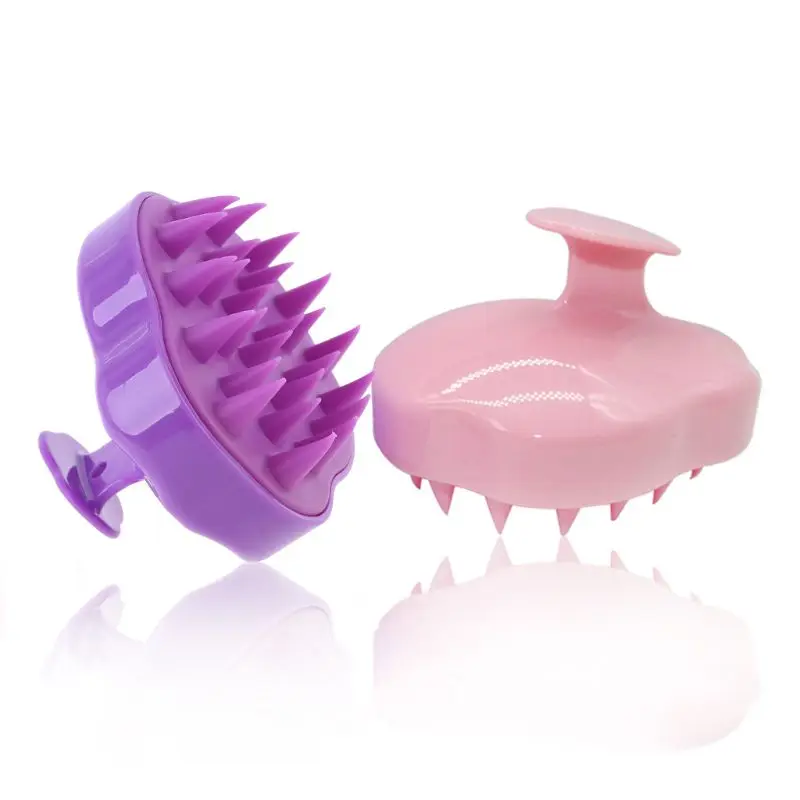 

Массажная щетка для шампуня против выпадения волос, инструмент для мытья волос для взрослых, Массажная щетка для головы, силиконовая щетка, ...