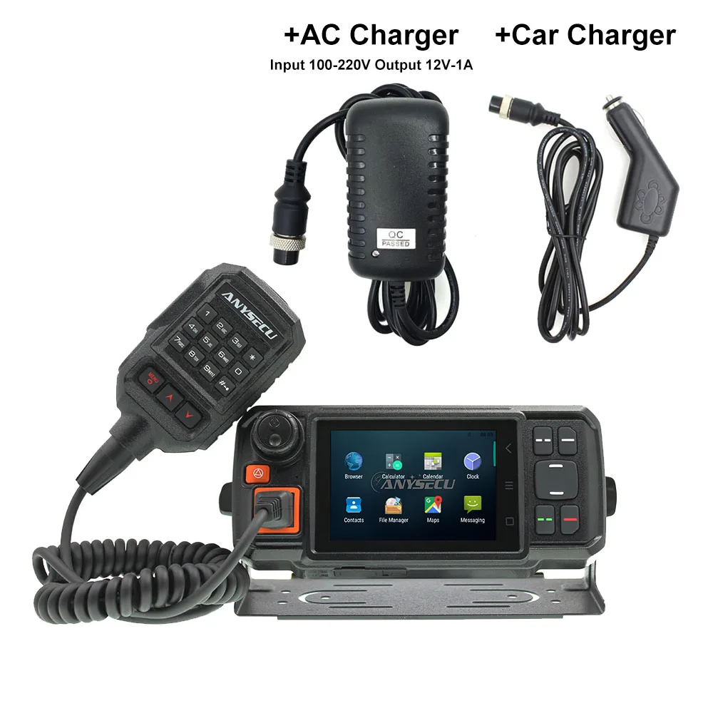 Add AC Car Charger Anysecu 4G Android сетевой приемо-Передатчик gps рация SOS радио 4G POC мобильное радио Anysecu N60plus Android автомобильное Movile радио - Цвет: Add AC Car Charger