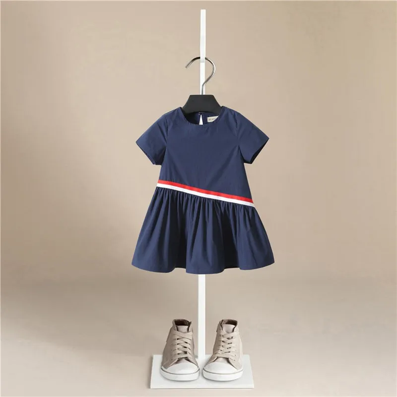 Летнее платье с коротким рукавом для девочек вечернее маленьких принцесс