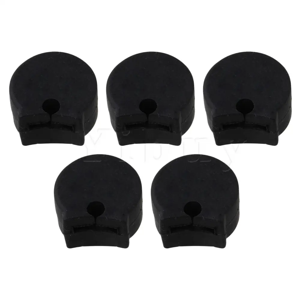 

Yibuy 5PCS Black Soft Rubber Clarinet Thumb Rest Cushion Protector