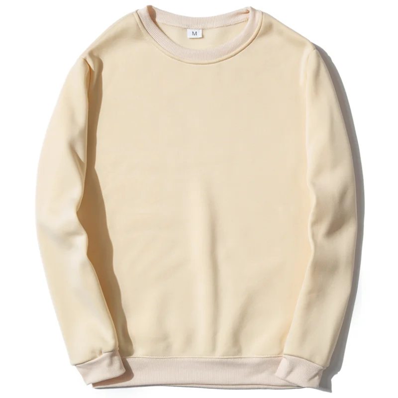 

Fashion Solid Sweatshirts Hoodies 2021 Autumn Winter Warm Fleece Sweatshirt High Quality Men Tops Male Brand Hip Hop Pullover
