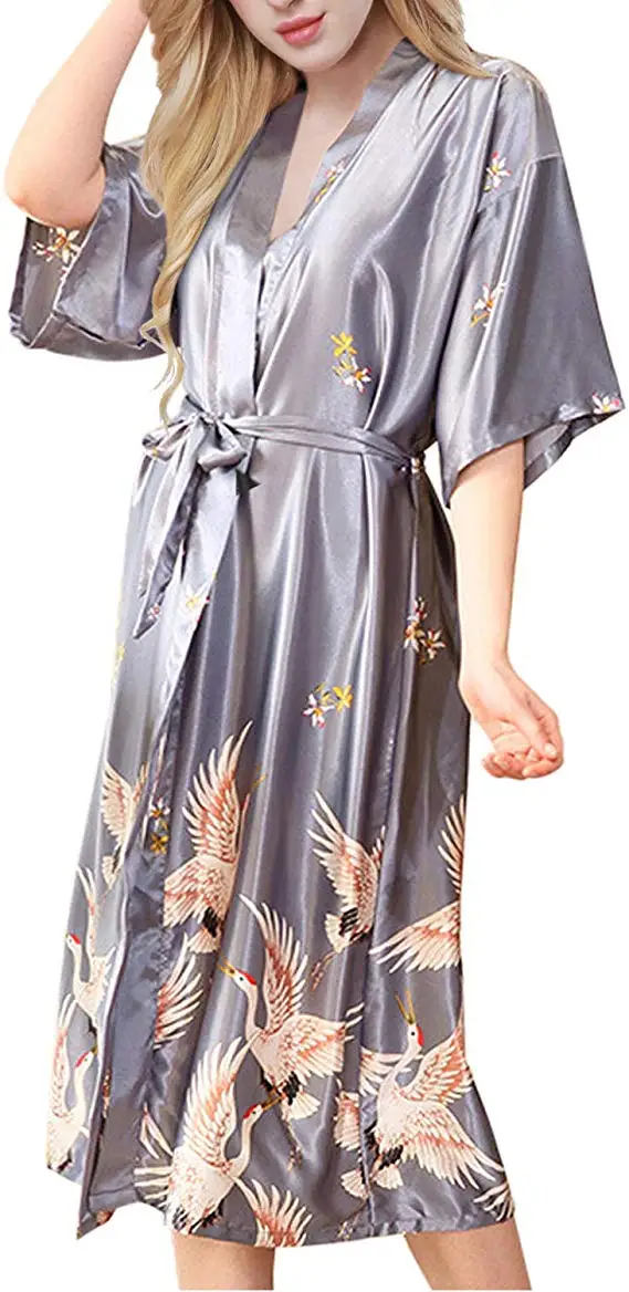 Халат Атласный Женский цвет в ассортименте S M L XL XXL XXXL 1 шт|Халаты| |
