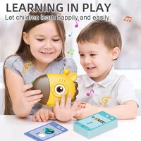 english card reader children enlightenment early education toy giraffe montessori educational toys children toys christmas gift