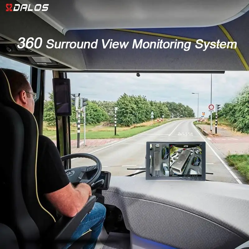 SZDALOS Bus Truck 3D Surround view Monitoring System HD 1808P With 360 Degree View And 4-CH DVR Recorder Driving Support | Автомобили и