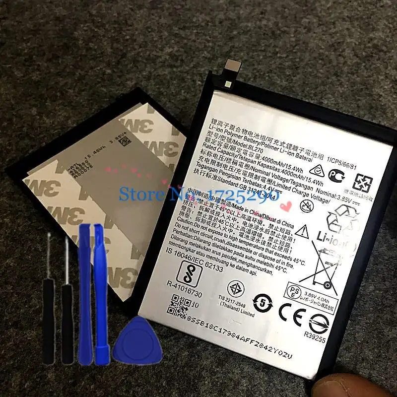 Новый оригинальный аккумулятор 4000 мАч BL270 для Lenovo Vibe K6 Plus / Note K53a48 G G5 +
