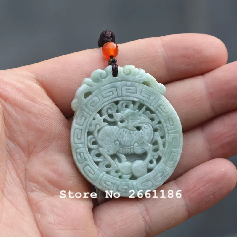 Подвеска Из Натурального Риса белая жадеита Каменная Резная подвеска китайский