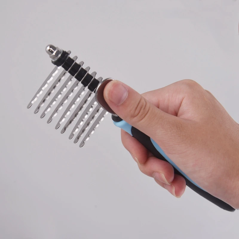 Tangles and Matted Hair Cutter Rake Remover Comb Grooming Tool Brush Shedding Trimmer for Dog Cat Pet Safe Edges | Дом и сад