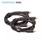 Топпинг TCR2 6N монокристаллической Медь Позолоченные RCA аудио кабель