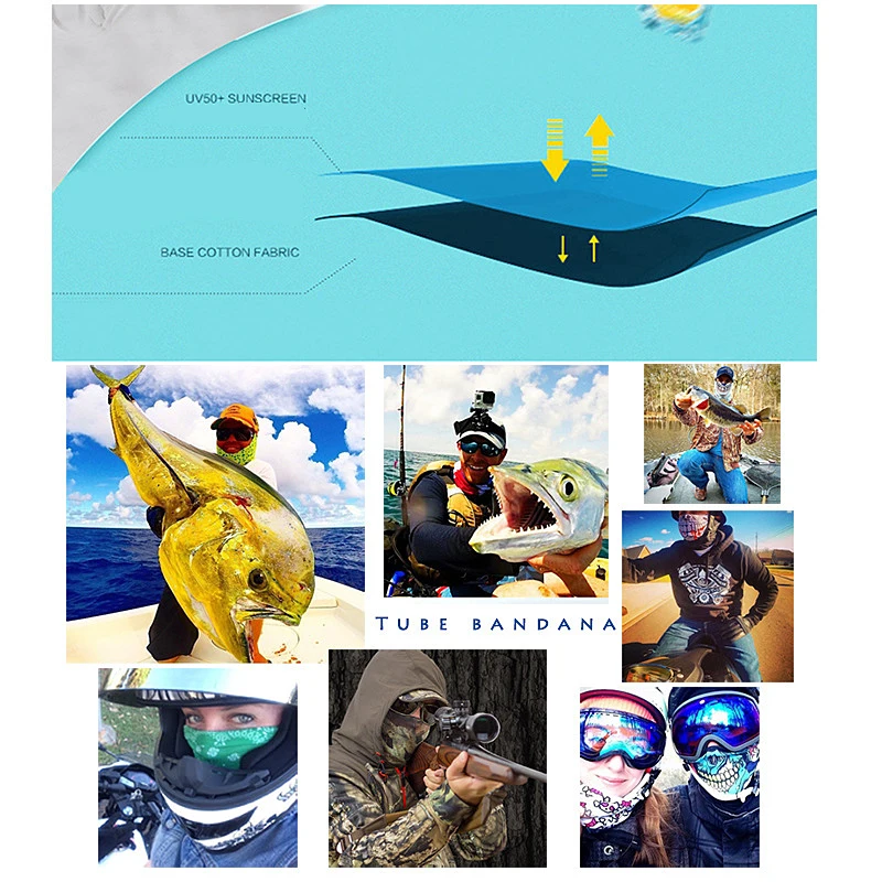 Magic Headscarf Multi-function Mask Ocean Series Outdoor Riding Sunscreen Sports Bib Seamless Headband Face Towel |