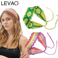 levao fashion knitted woolen hair bands women girls solid headbands vintage turban bandage bandanas hairbands hair accessories