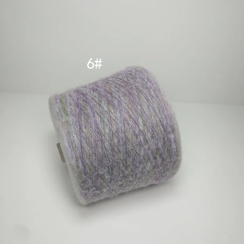 color 6 70% Ангорская шерсть, вязаная крючком, мохер, линия для вязания, lanas ovillos, пряжа для вязания крючком zl50 - Цвет: color 6