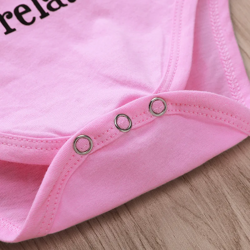 Детские комбинезоны для новорожденных Розовые боди с коротким рукавом и