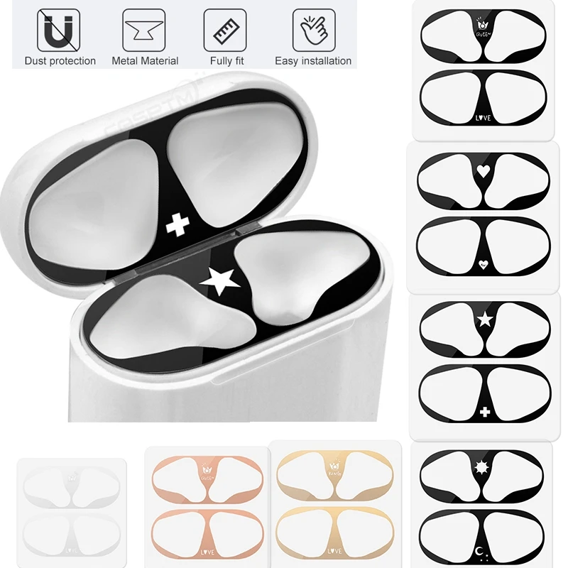 Металлическая пленка наклейка для Apple аксессуары AirPods металлическая