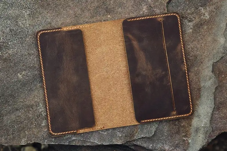 Персонализированный кожаный чехол Moleskine Размер кармана/кожаный для Cahier Volant Journal 3