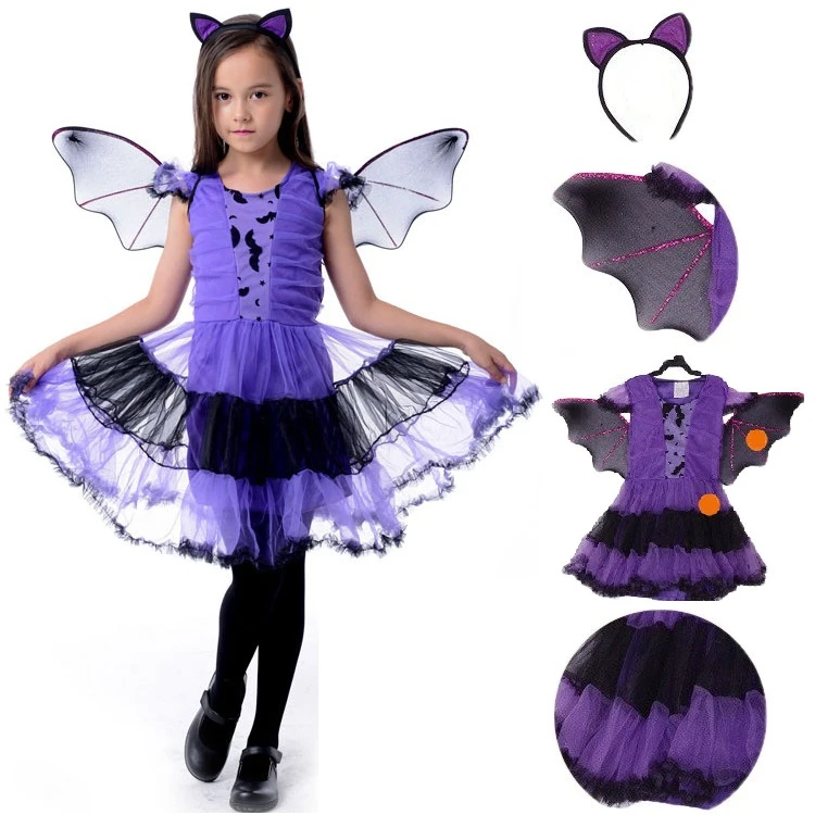 Костюм на Хэллоуин для детей страшный маскарадный костюм маленьких девочек