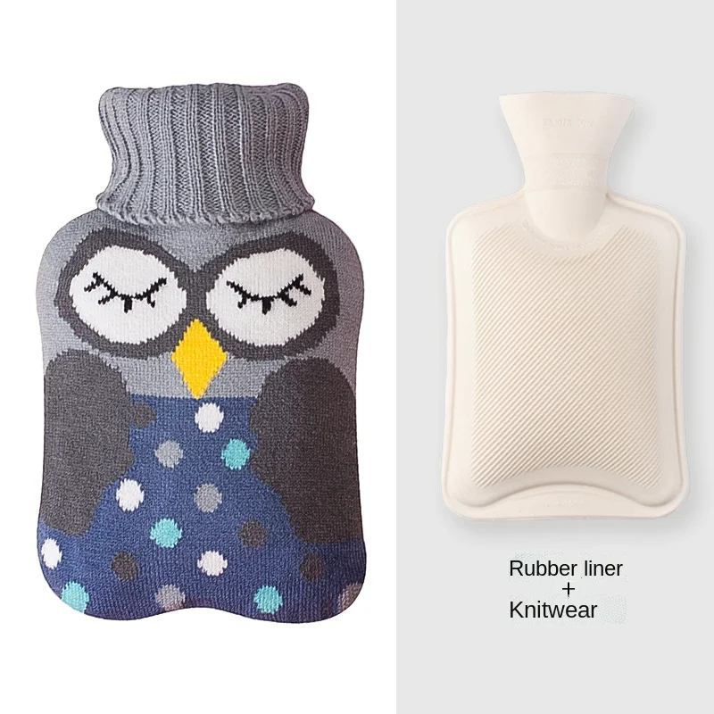 1000 мл красивая сумка для горячей воды резиновая вязаная мультяшная теплой грелка