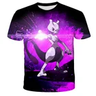 Футболка детская летняя с коротким рукавом и принтом Пикачу