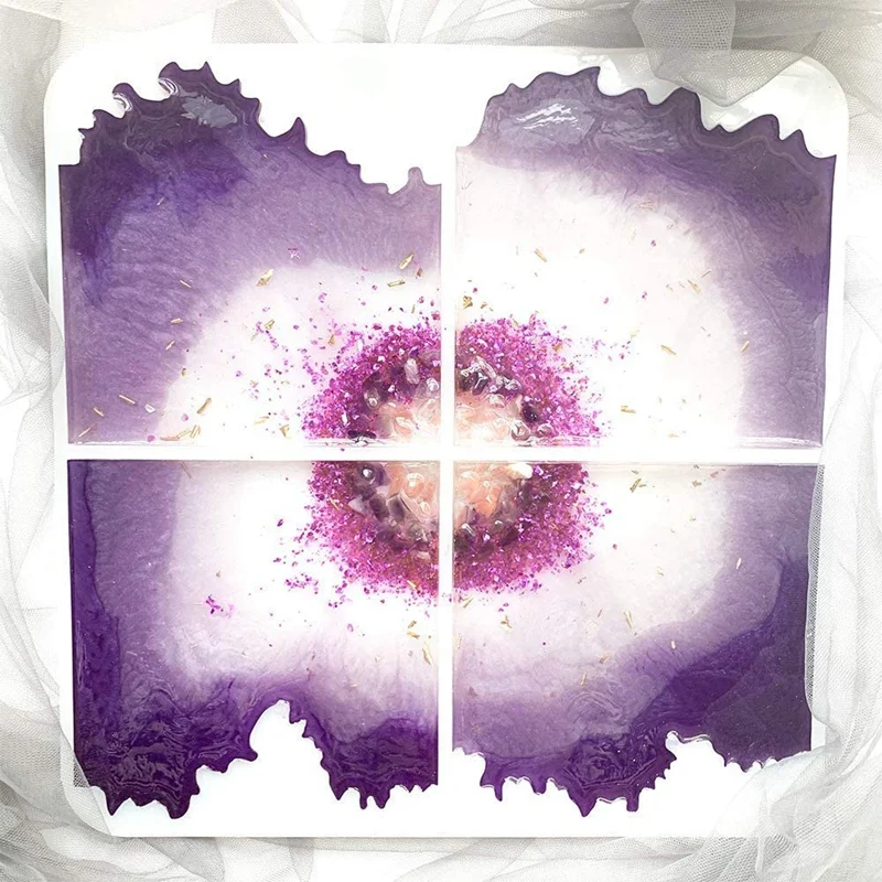 

Resin Coaster Mold-Irregular Silicone Coaster Mold for Making -Thick Resin Coaster Mold for Resin and Polymer Clay Retail