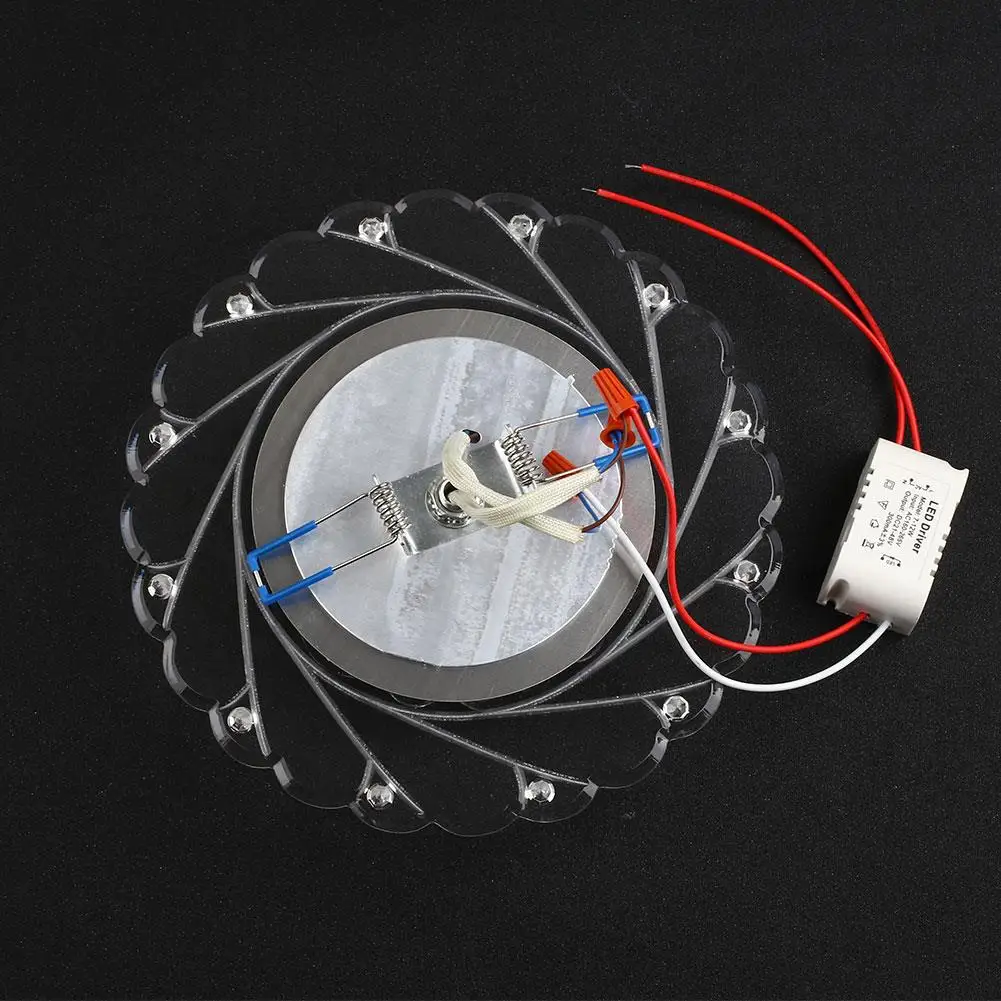 

Indoor Crystal LED Blue Light Ceiling Chandelier Lamp Bedroom Living Room