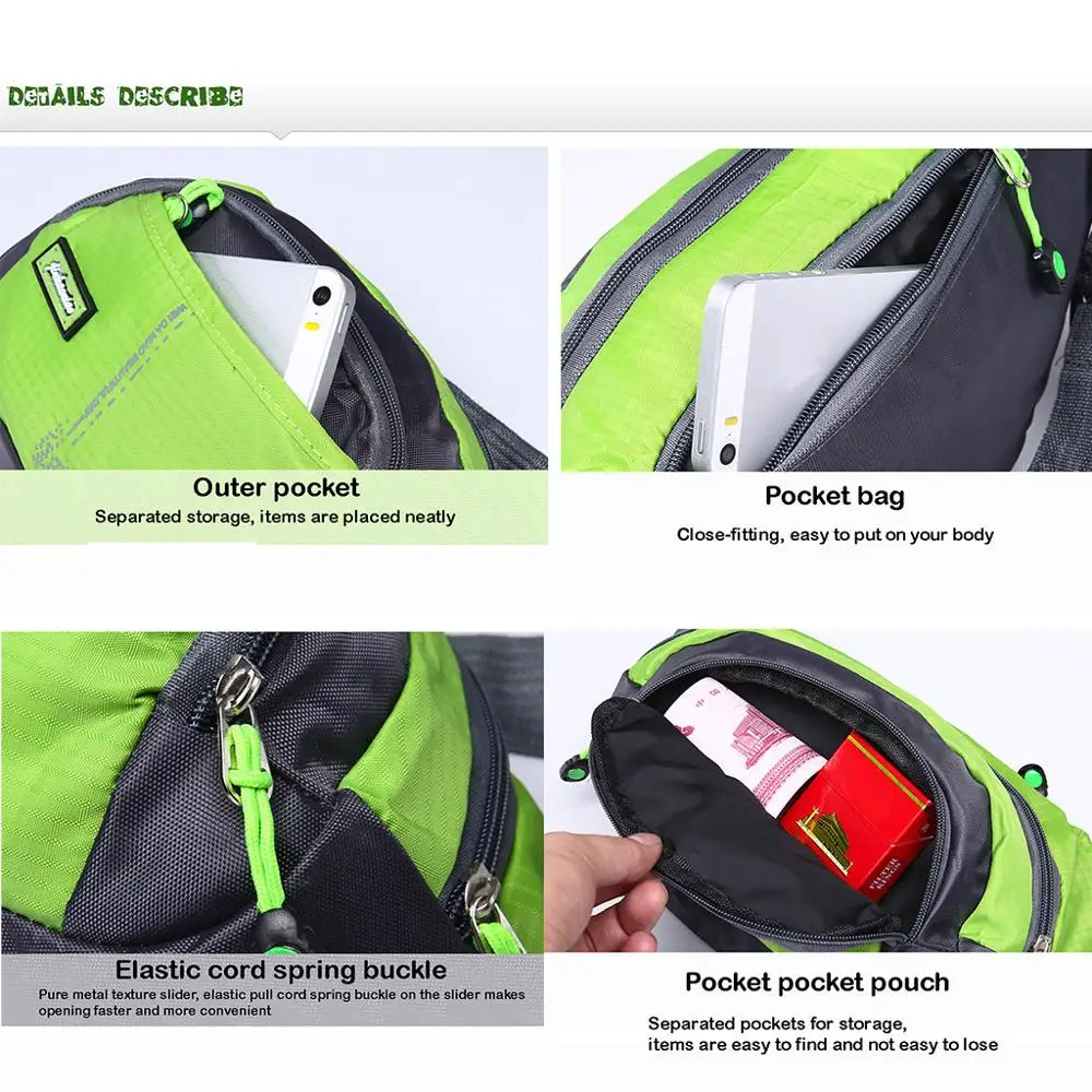 Поясная Сумка через плечо нагрудная Сумочка для уличного спорта путешествий