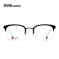 fashion retro glasses frame for women optical womens eyeglasses frames myopia prescription glasses half metal eyewear spectacle
