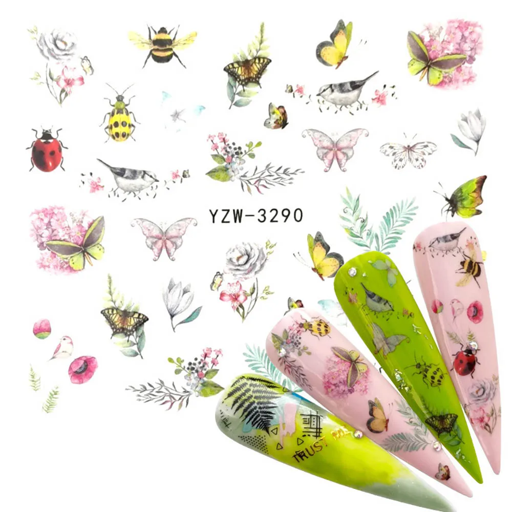 

Nail Sticker Flower Owl Sliders For Nails Nail Watermark Sticker Animal Flower Feather Sticker 1 Sheet Embossed Ballon Planet