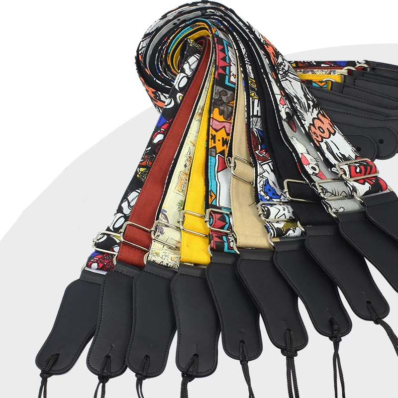 Холст Регулируемый хлопчатобумажный ремень для гитары расширение и утолщение