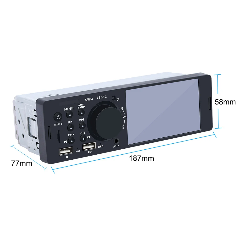 Автомагнитола 7805C с поддержкой Bluetooth 1 Din аудиовидео стереопроигрыватель
