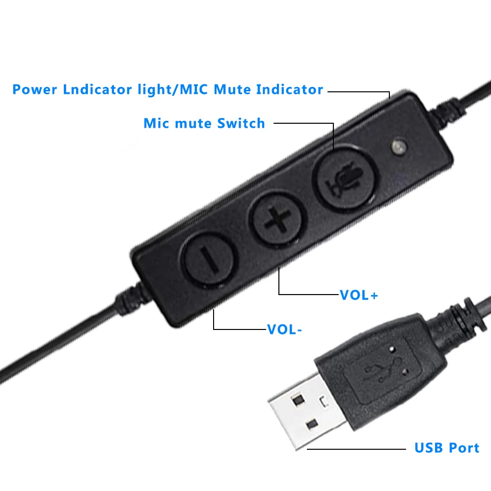 USB Проводная офисная гарнитура колл центр наушники с шумоподавлением и