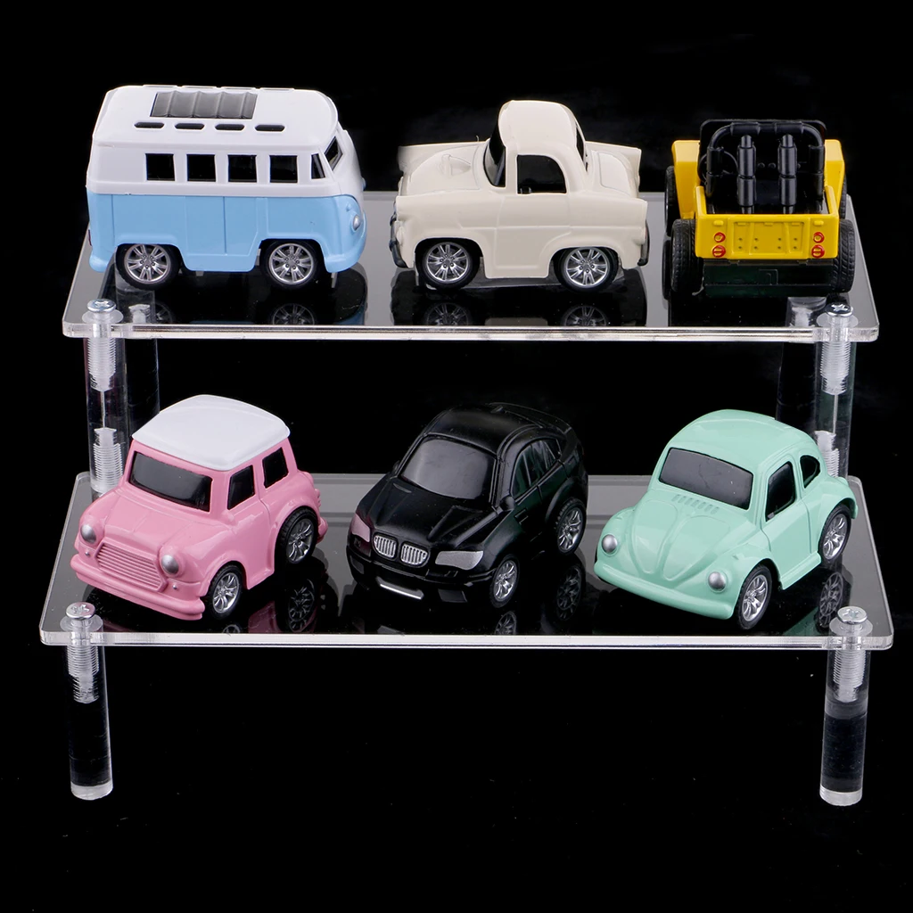 

2-Layer Jewelry Dolls Character Models Toys Display Rack Stand Holder Shelf