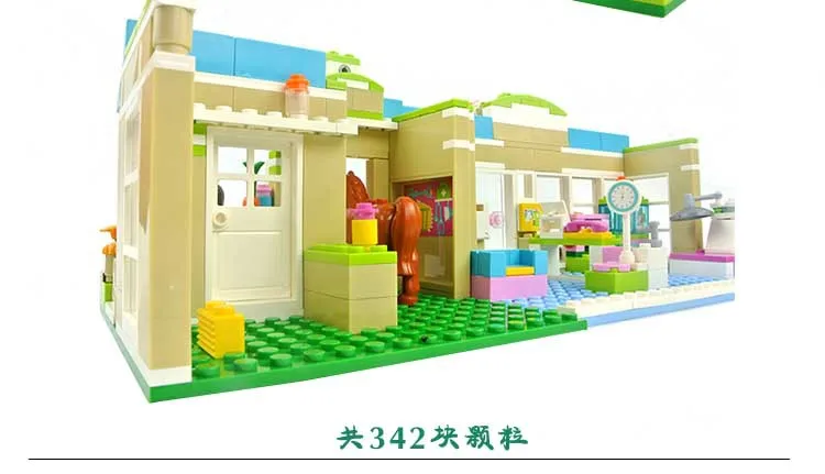 

10169 Building Blocks Friends Heartlake Pet Hospital Assemble Educational Bricks Toys for Girls Christmas birthday Gifts