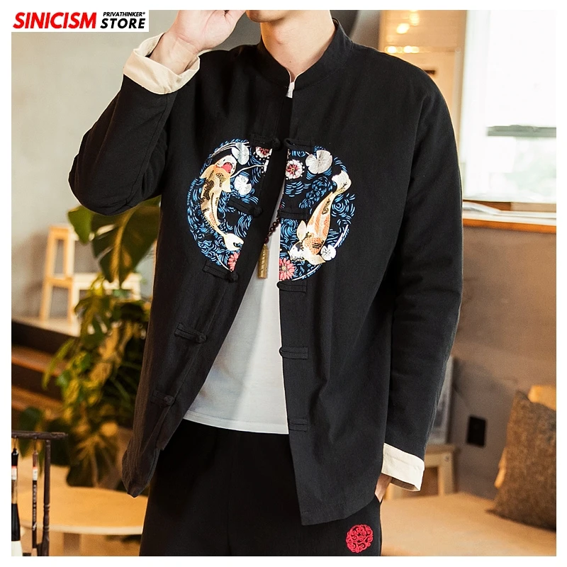 Sinicism Store 2020 мужская повседневная куртка с принтом одежда в китайском стиле
