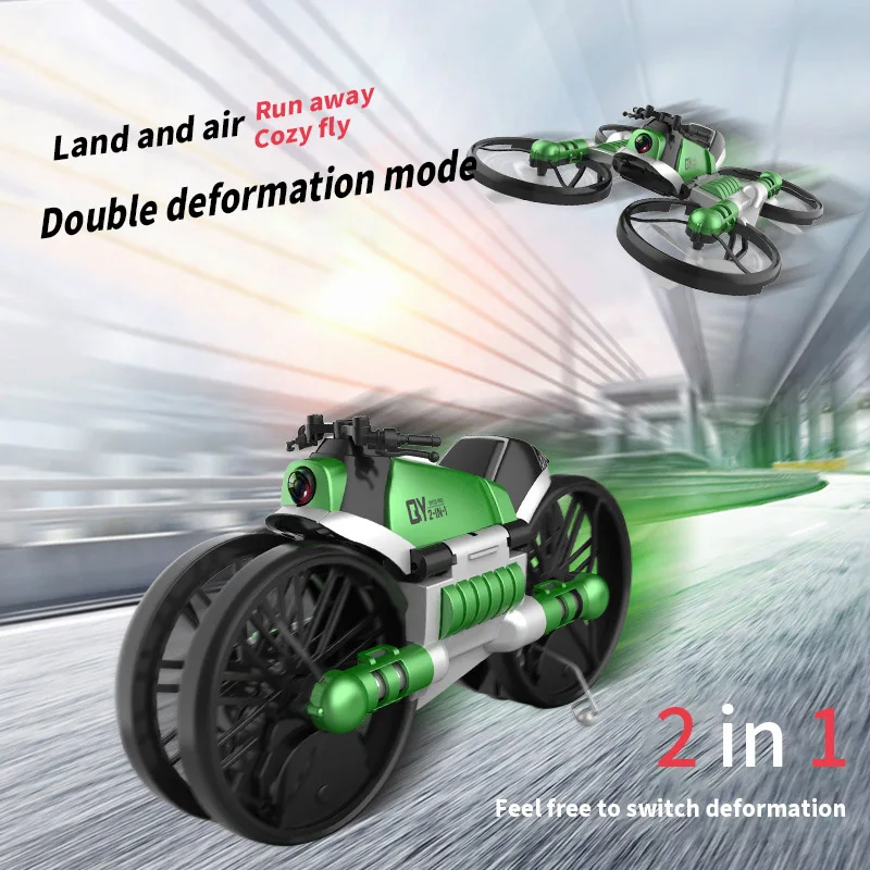 

NEW drone with camera 2.4G remote control Helicopter deformation motorcycle folding four-axis aircraft rc Quadcopter toy for kid
