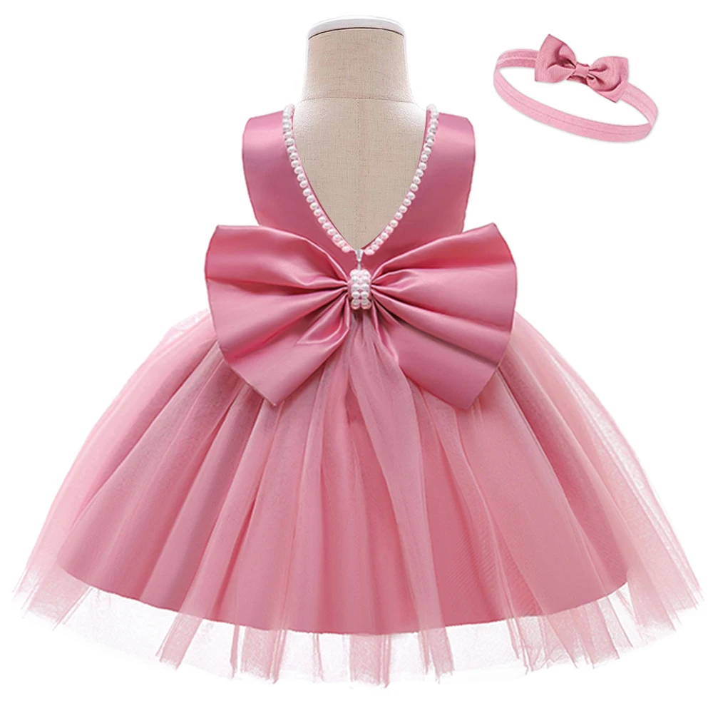 

Toddler Girls 2020 Fantasy Newborn Baby White Lace Princess Dress For Baby Girls 1st Birthday Party Wedding Christening Dresses