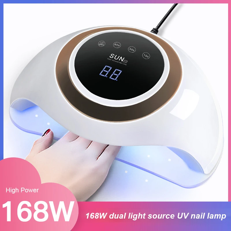 

168W LED Nail Lamp Nail Dryer 60/42LEDs UV LED Ice Lamp For Drying Gel Polish 10/30/60/99s Timer Auto Sensor Manicure Tools