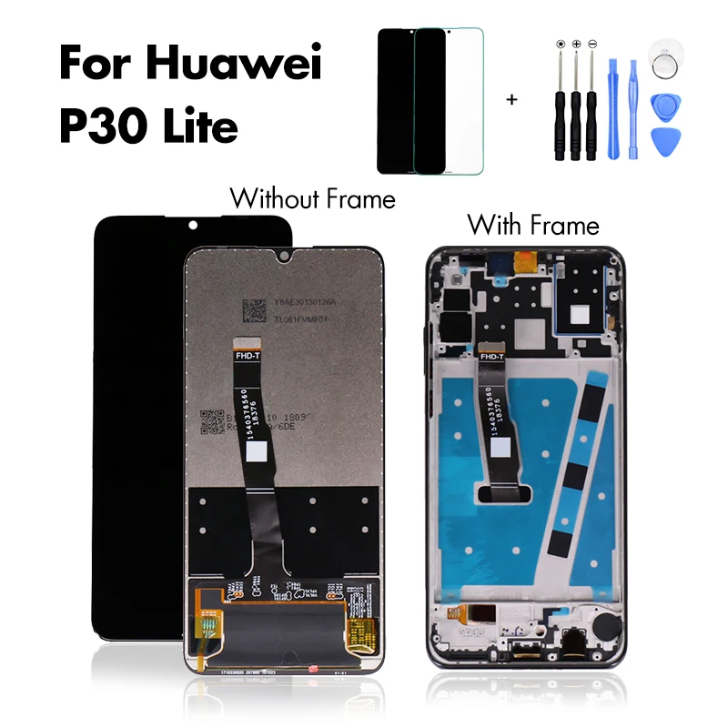 ЖК дисплей с рамкой для HUAWEI P30 Lite экран Nova 4e MAR LX1 LX2 AL01 Замена подарком|Экраны