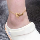 Браслет на ногу из нержавеющей стали с именем под заказ