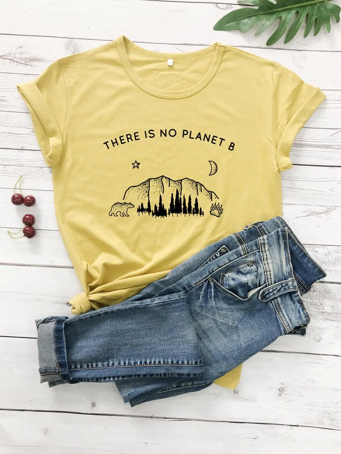 Футболка с изображением звезд, Луны, планеты, надписью «There is no Planet B», забавная футболка с надписью «Planet», стильная христианская футболка, Женская Винтажная Футболка