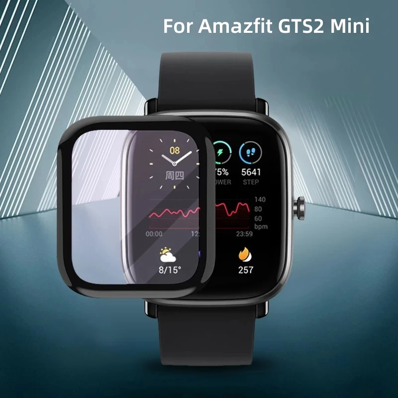 3D изогнутая Защитная пленка для часов Amazfit GTS 2 Mini мягкая защитная на весь экран