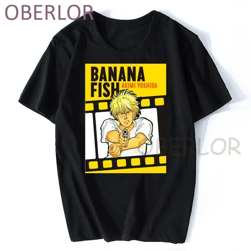 

Аниме Япония золы Lynx футболка графичный Топ Банановая Рыба Печать футболки с круглым вырезом в стиле «хип-хоп» размера плюс Эстетическая од...
