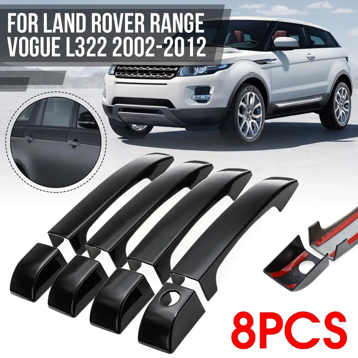 Для Land Rover Range для V ogue L322 2002 2010 2011 2012 чехлы автомобильных ручек дверей отделка