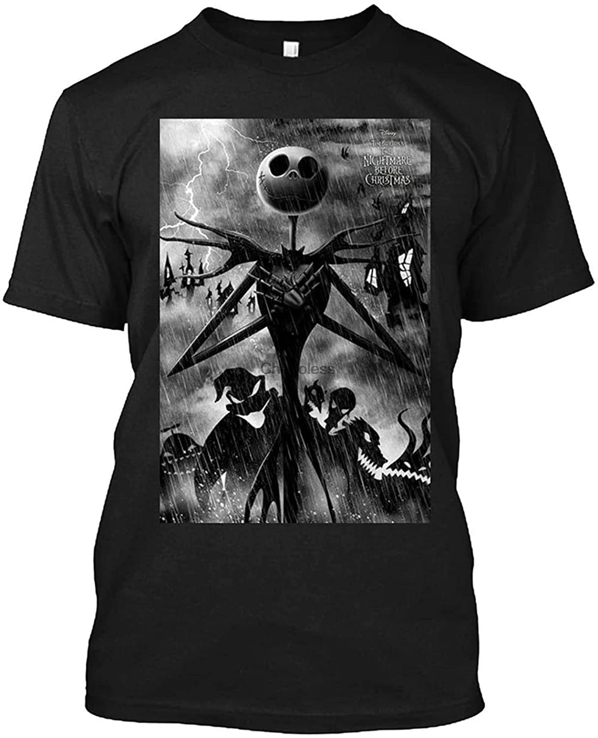 Bravenca хранить # с принтом &quotКошмар перед Рождеством&quot фильм короткий рукав om