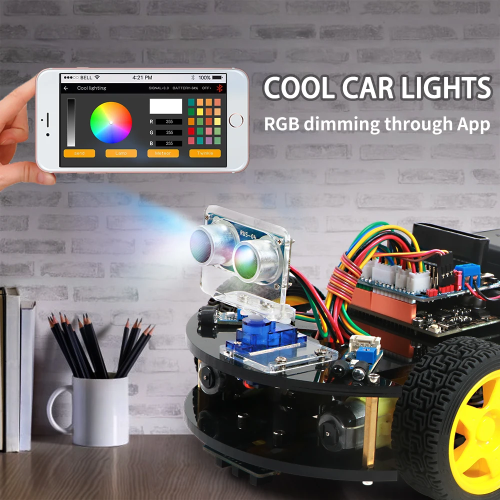 Ультразвуковой датчик Keywish RGB с цветными подсветками совместимый HC-SRO4 |