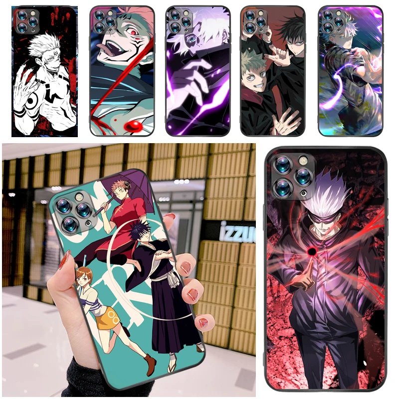 

Jujutsu Kaisen Satoru Gojo Yuji Itadori Sukuna Fushiguro Megumi Phone Case For iPhone 12 Pro MAX Mini SE 2020 Soft TPU Carcasa