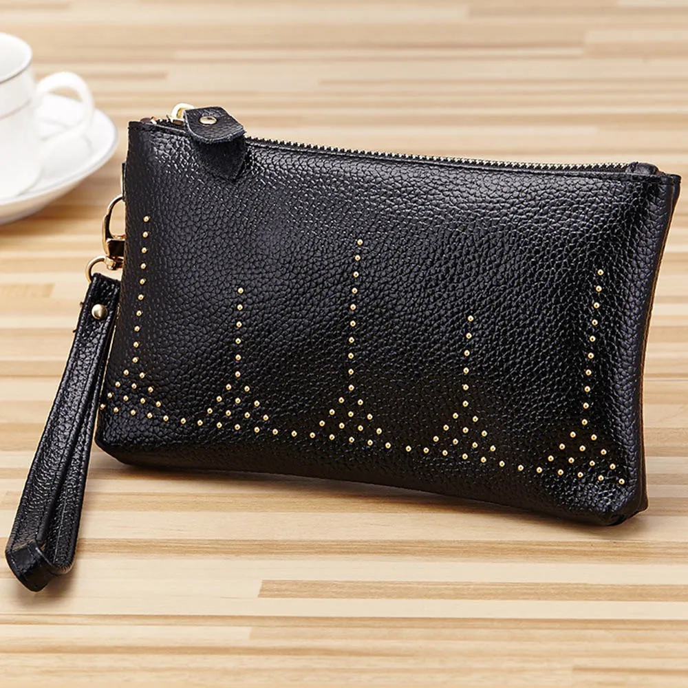 Сумка кошелек женская из 100% натуральной кожи с ремнем на руку|evening bags women|evening