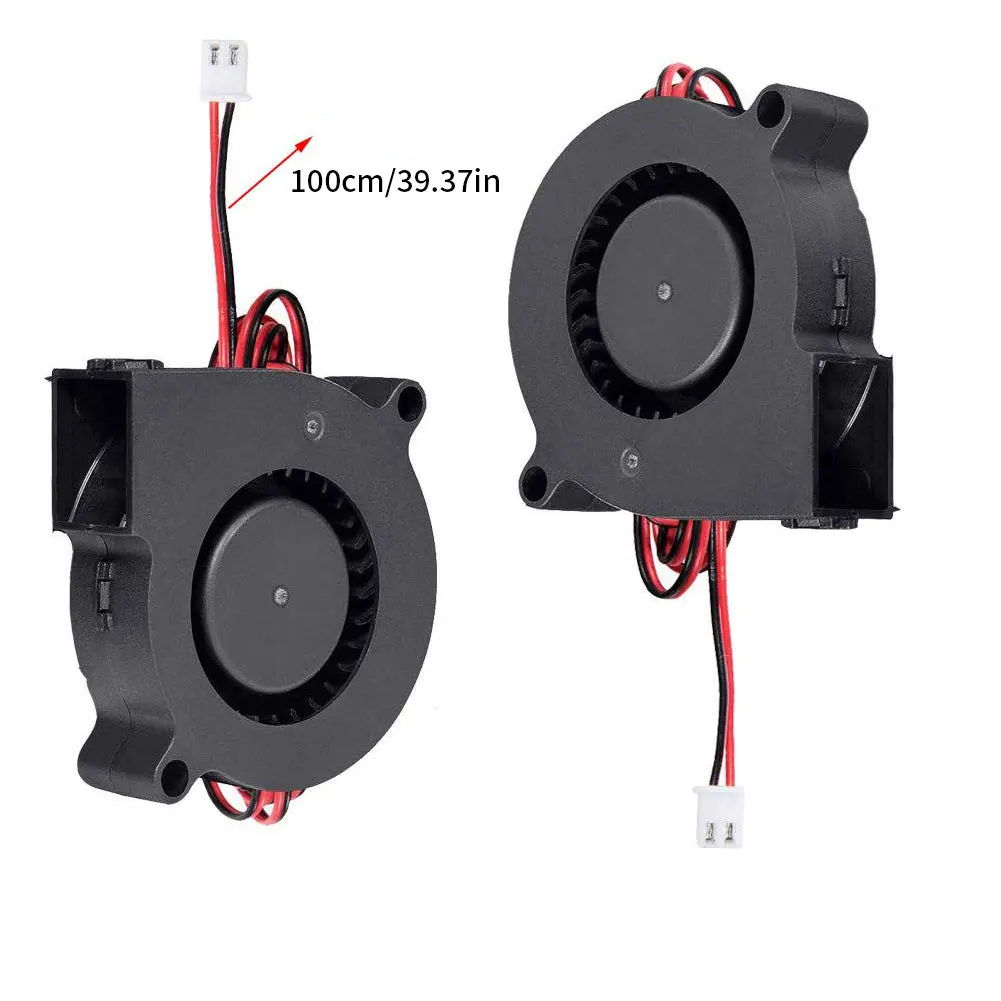 

3D Printer Cooling Fan Cooling Turbo Fan Cooler 50mm Wire Multiple Options Extruder DC Cooler Blower Part Black Plastic Fans