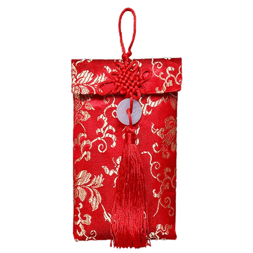 

Красный конверт в китайском стиле для денег на удачу, новогодние подарочные сумки ручной работы для свадьбы, праздника Весны, карман для хра...