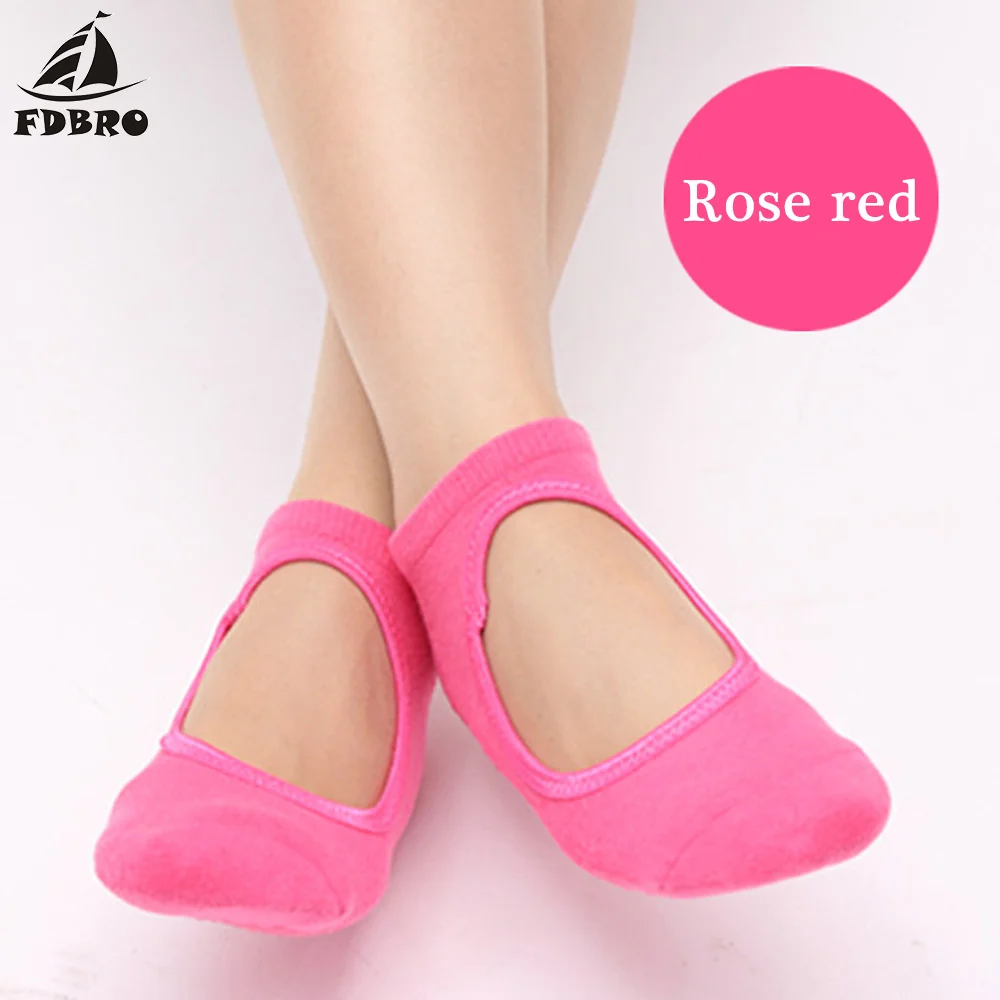 FDBRO профессиональные женские носки для йоги нескользящие махровые хлопковые с