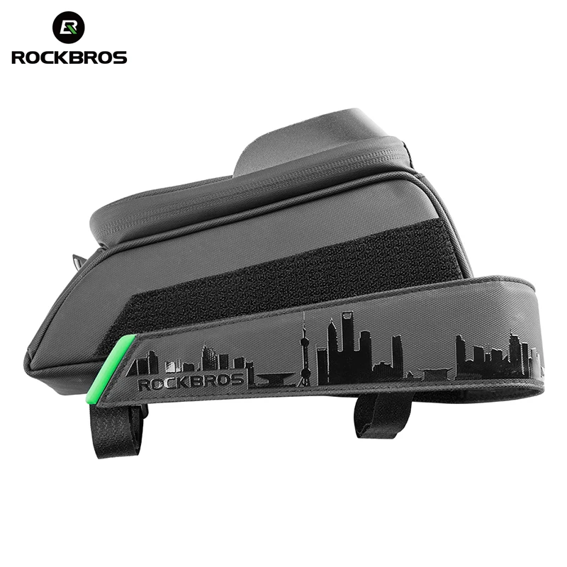 rockbros bike bag front phone bicycle bag for bicycle tube waterproof touch screen saddle package for 5 8 6 bike accessories free global shipping